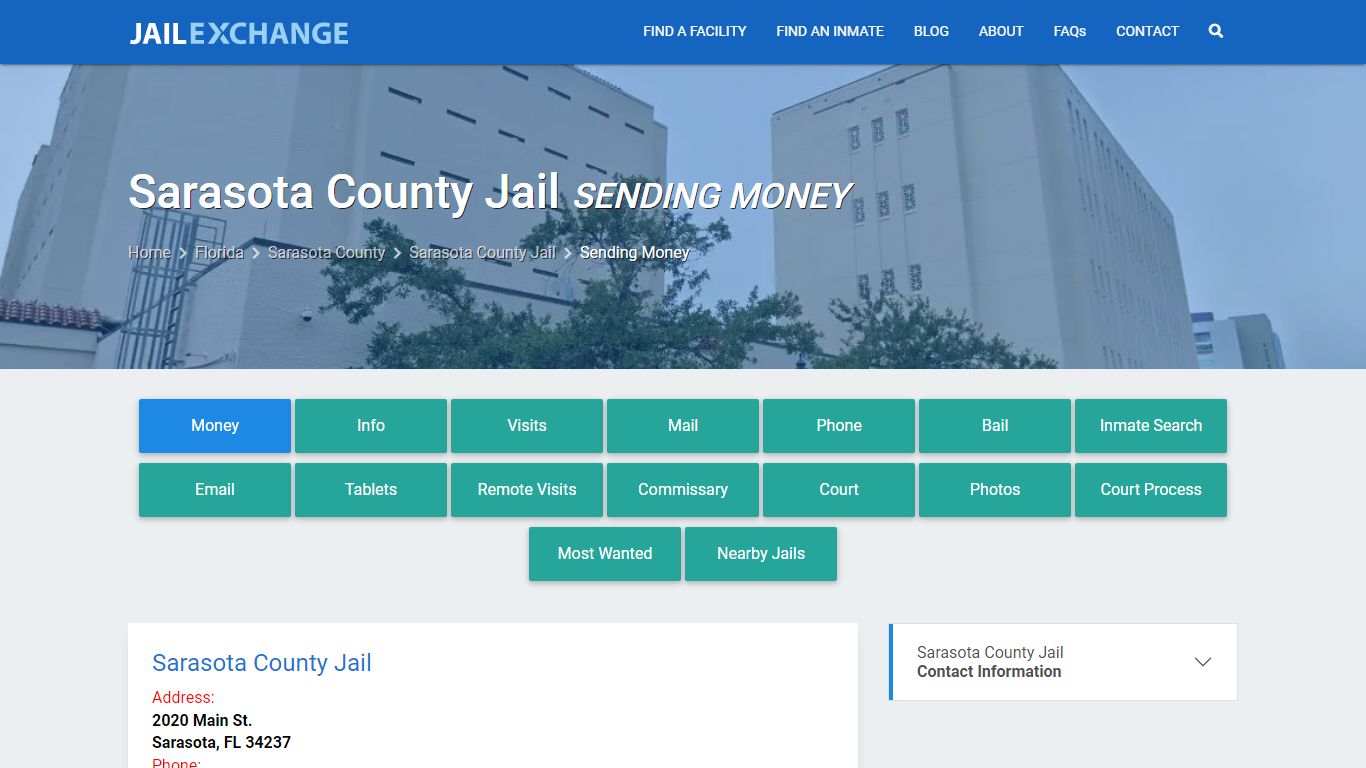 Send Money to Inmate - Sarasota County Jail, FL - Jail Exchange